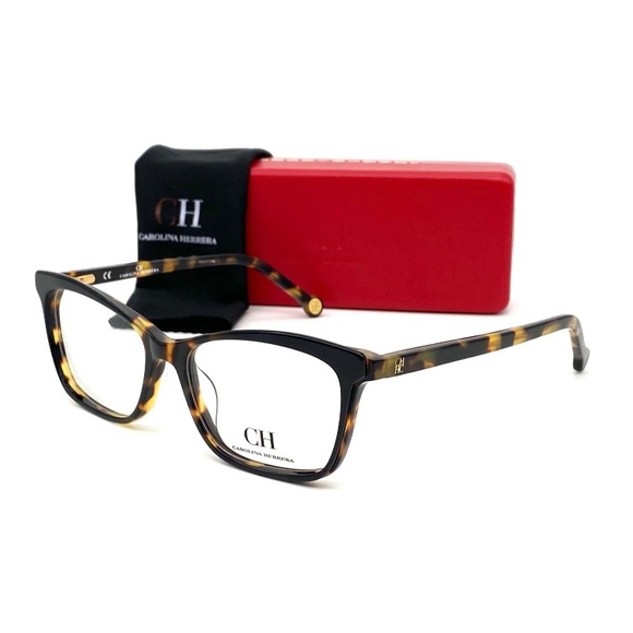 CAROLINA HERRERA VHE805 0APK Havana/ Demo Lenses53mm Eyeglasses